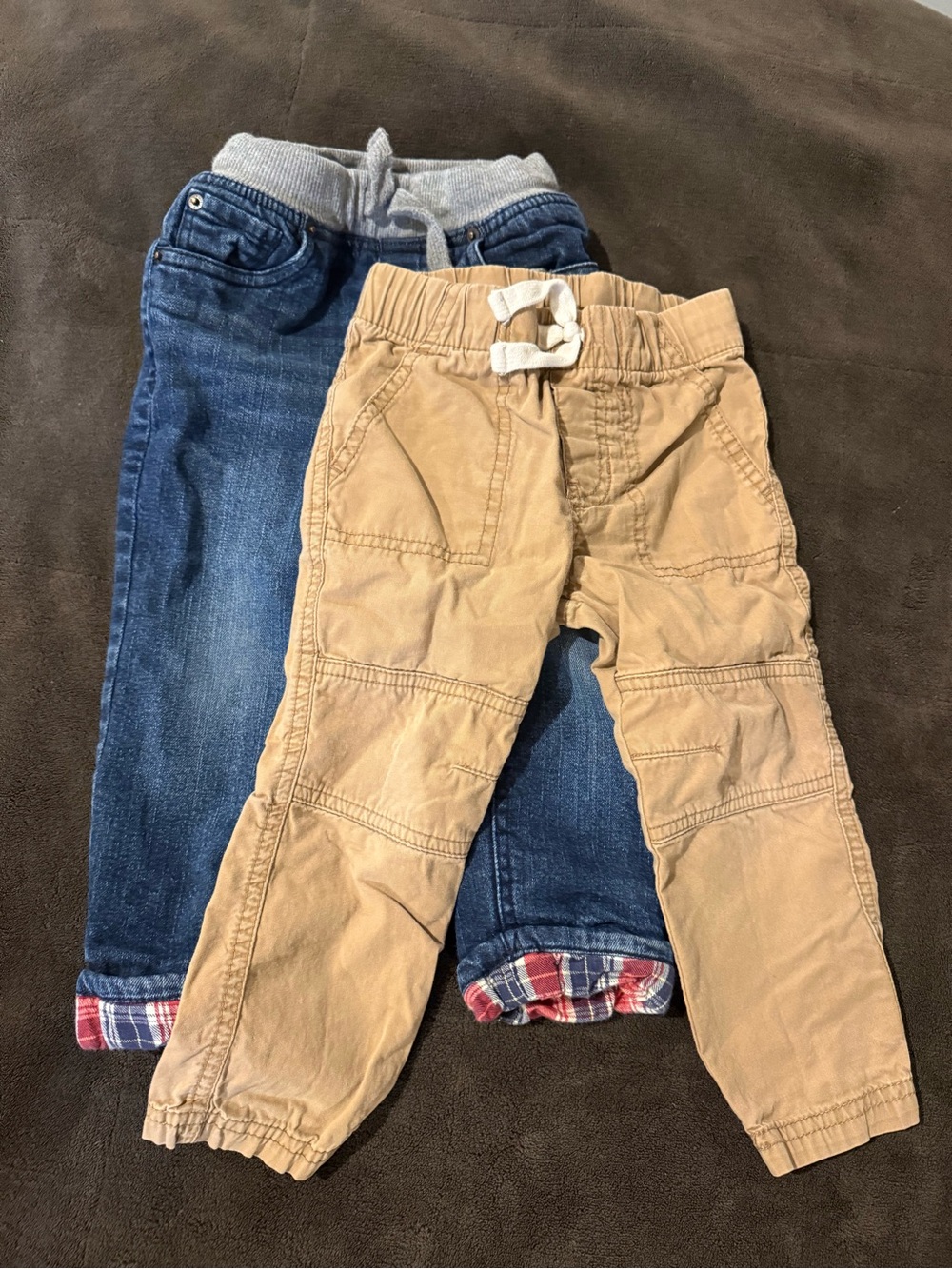 Two Cat & Jack Tan Pants for Kids